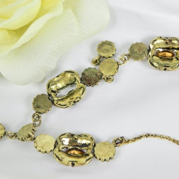 Pink Crystal Beaded Boho Necklace - Picture 6 of 7